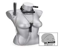 collier & laisse avec mordillon