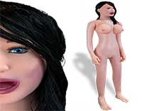 poupée gonflable brune